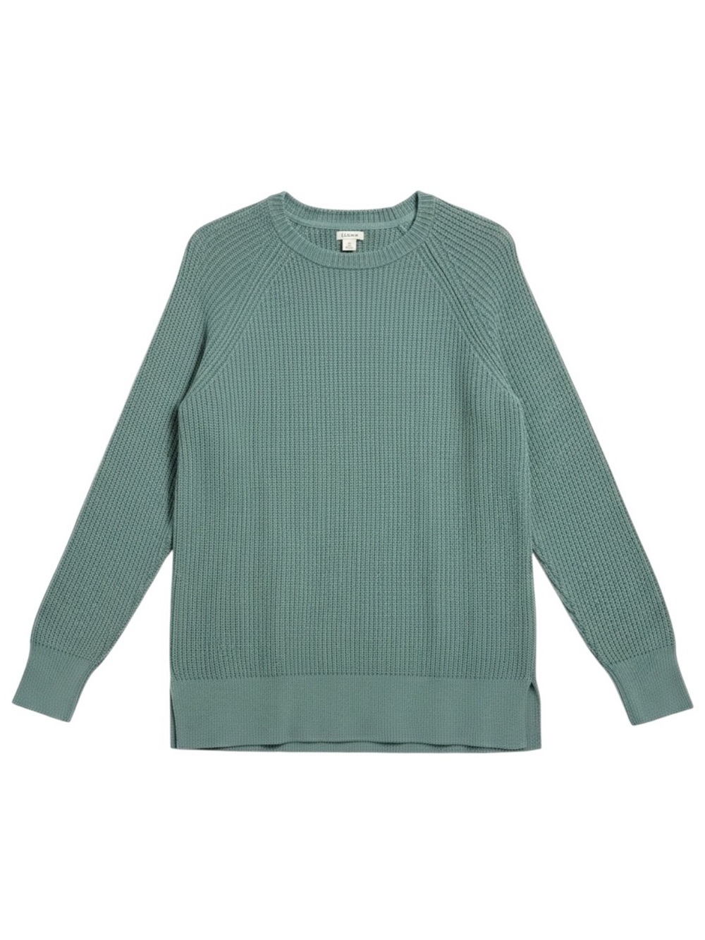 L.L. Bean Coastal Cotton Knit Tunic Sweater‎ Dusty Sage Green 509330 Medium